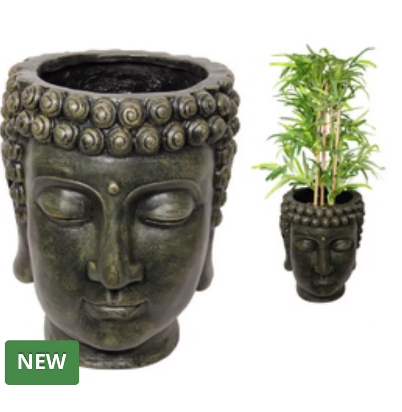 Thai Buddha Head Planter Flower Pot Ornament 42cm