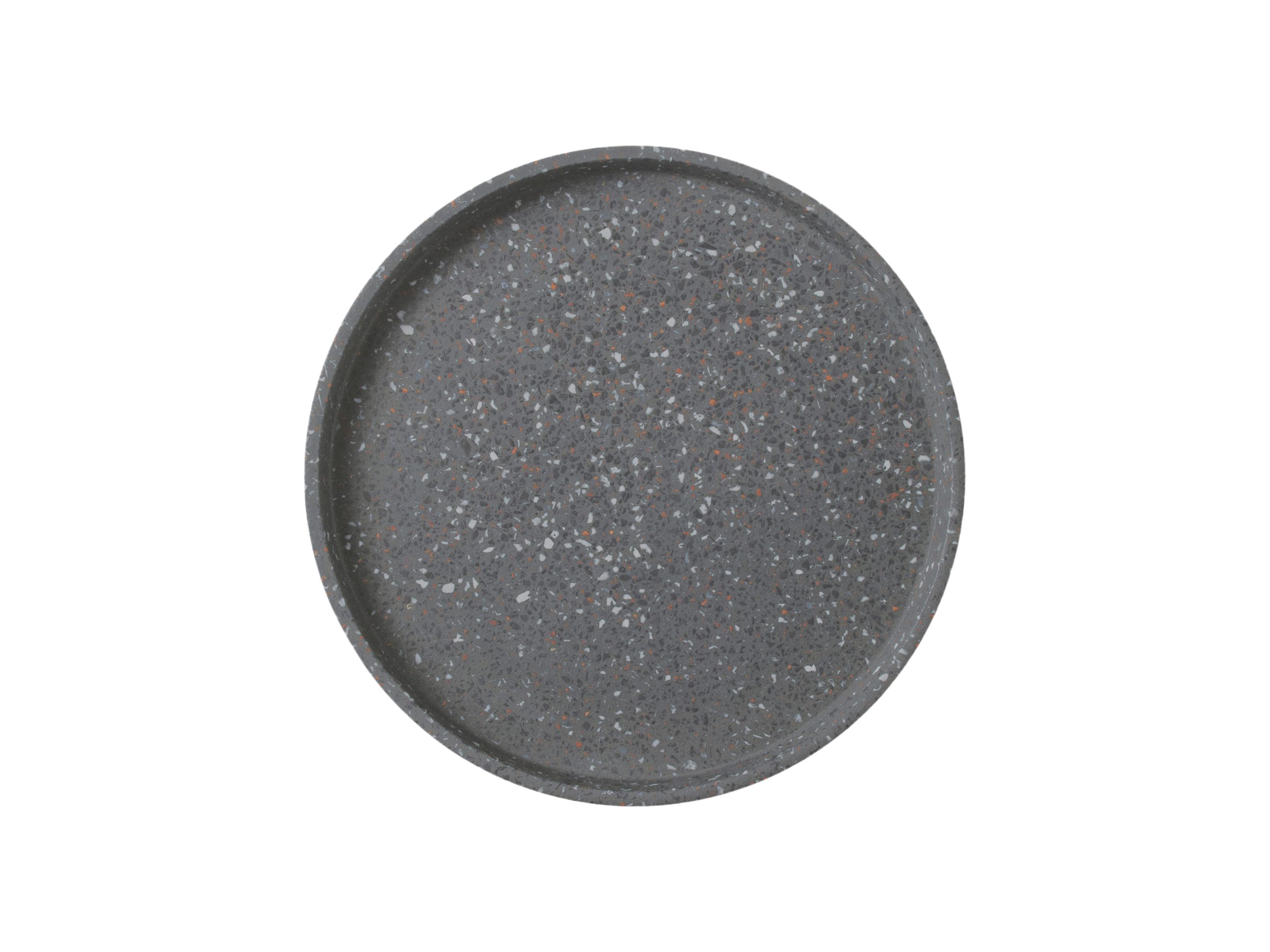 Livvi Terrazzo Round Serving Tray 26cm Charcoal Gift Boxed