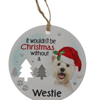 Westie Xmas Plaque