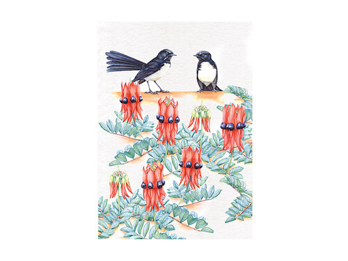 Garden Friends Tea Towel 50x70cm Willy Wagtail