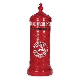 77 CM Red and White Santa Mailbox