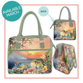 Lunch Tote Cooler Bag Sunset Love Birds