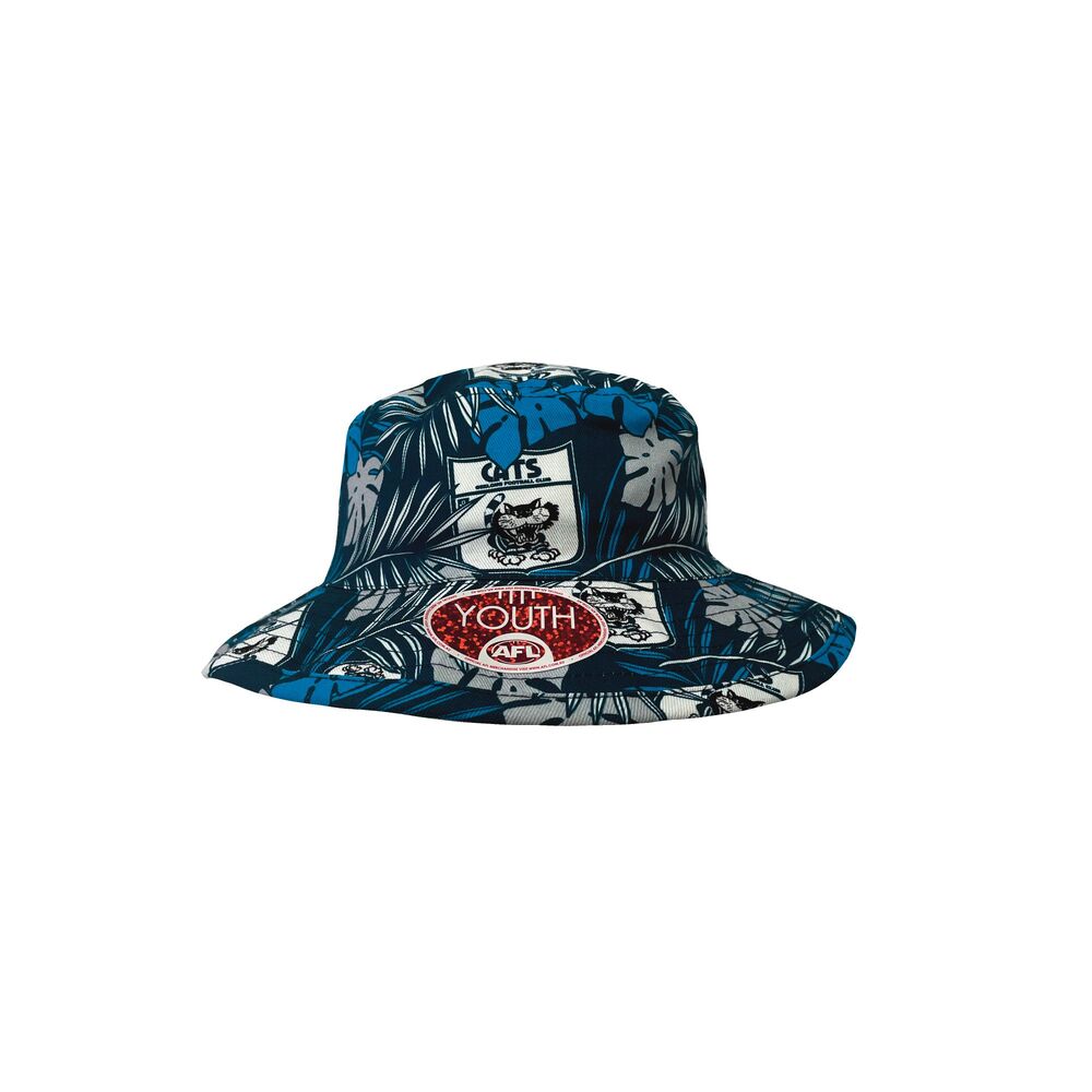 AFL Geelong Cats Youths Tropical Reversible Bucket Hat