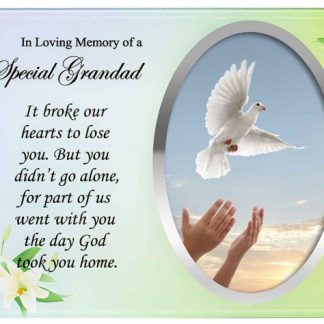 Special Grandad remembrance photo frame