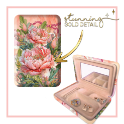 Small Jewellery Case Coral Peony