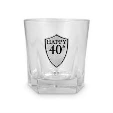 40th Whiskey Glass 210ml