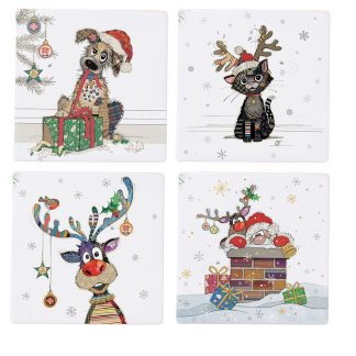 Bug Art Xmas Kooks Glass