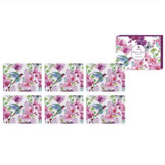 Birds & Blooms 6pk Placemat