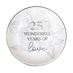 Anniversary 25 Wonderful years Trinket Plate