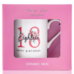 Mug 18th Floral Pink Cermic