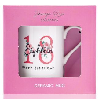 Mug 18th Floral Pink Cermic