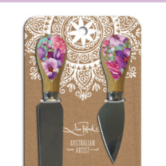 Rose Bouquet Cheese Knives