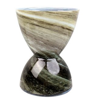 Noir Hourglass Vase Black