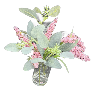 Artificial Flora Wild Flowers In Glass Bottle