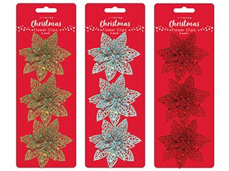 Christmas Tree Flower Clips