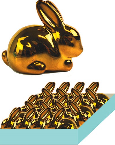 Gold Ceramic Rabbit