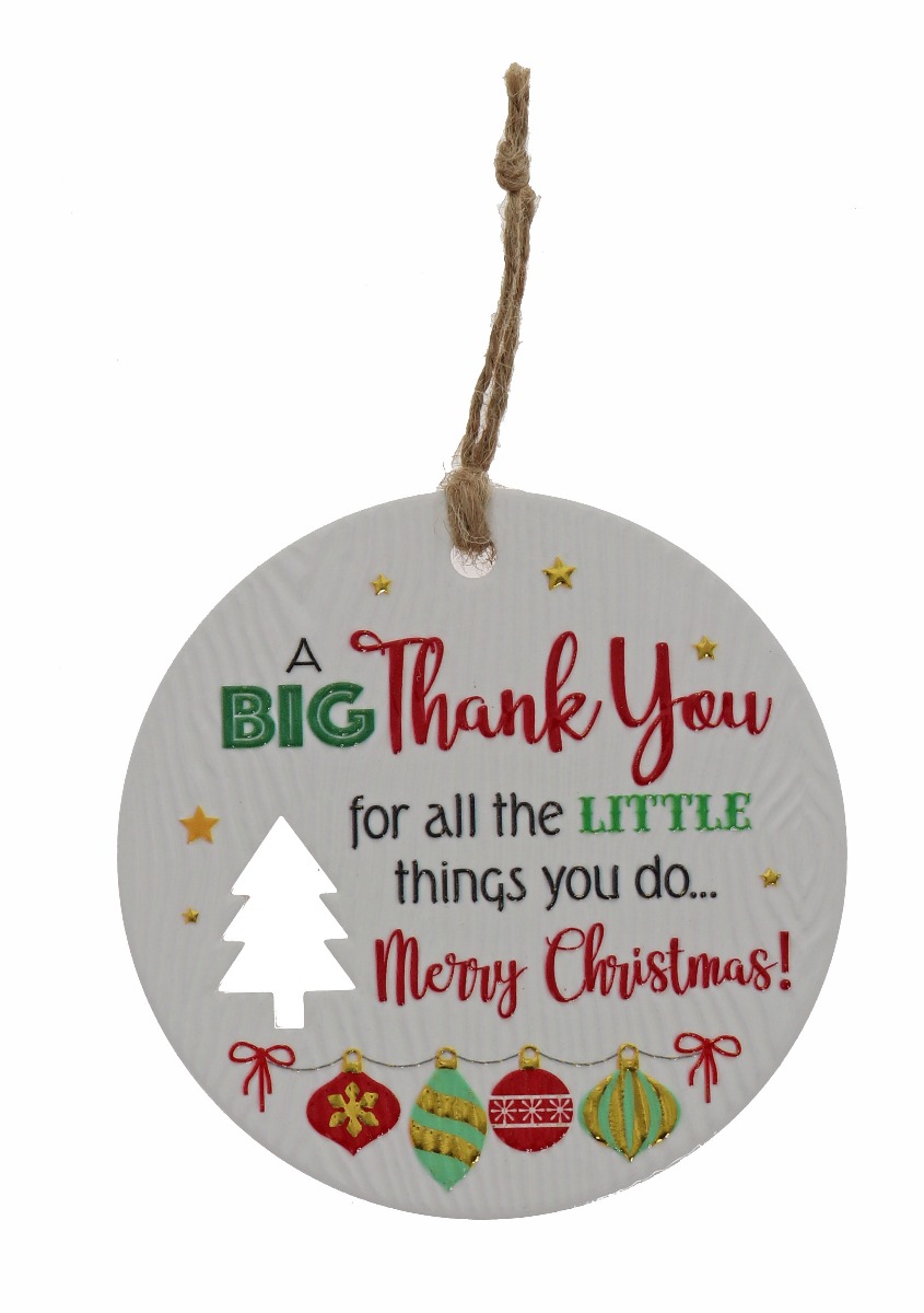 Thank You For Xmas Plaque