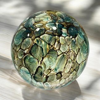 Rocky Green Glass Light Ball L