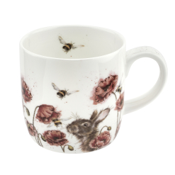 Royal Worcester Wrendale Designs Poppies & Bees Mug