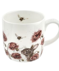 Royal Worcester Wrendale Designs Poppies & Bees Mug
