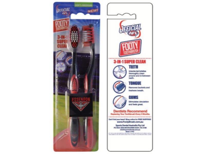 Essendon Bombers Toothbrush Twin Pack