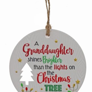 Granddaughter Xmas Plaque