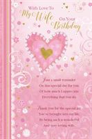With Love To My Wife On Your Birthday Card