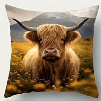 Highland Cow Cushion Cover 45cm