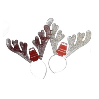 Xmas Glittered Antlers Headband
