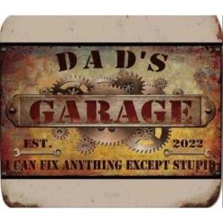 Dads Garage Flat Tin Signs