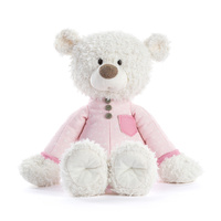 DEMDACO Baby - 35.5cm/14" Sweet Dreams Pink PJ Bear