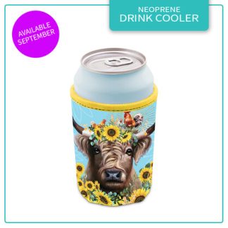 Neoprene can or stubby hugger with binding. Sunny Highland