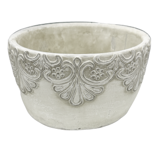 Pot 8cm Squat with Modern Raised Flower