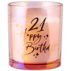 21st Rose Gold Chrome Candle