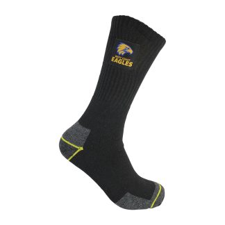 AFL West Coast Eagles 2pk Heavy Duty Work Sock