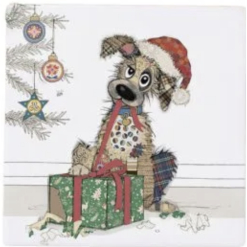 Bug Art Xmas Kooks Coaster Dog
