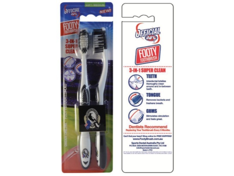 Collingwood Magpies Toothbrush Twin Pack