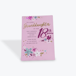 To A Lovely Granddaughter on your 18th Birthday Card