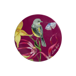 Eloise Ceramic Round Coaster Yellow Robin