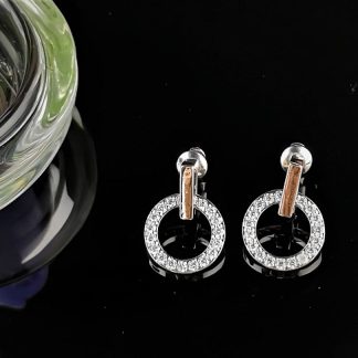 Earings Silver Diamante