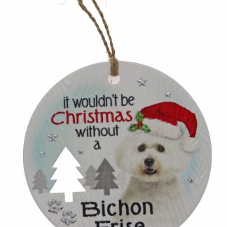 Bichon Frise Xmas Plaque