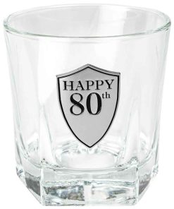 80th Whiskey Glass 210ml