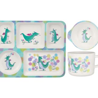 Jedda Robaard Magical Tales Melamine 3pc Dinner Set Dragon Gift Boxed