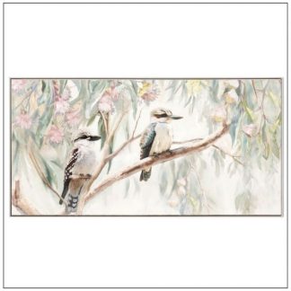Hand Painted Kookaburra Canvas Print in Frame