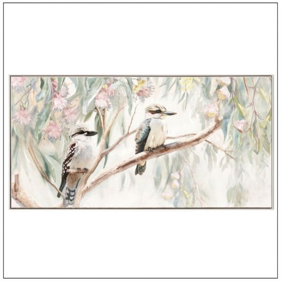 Hand Painted Kookaburra Canvas Print in Frame