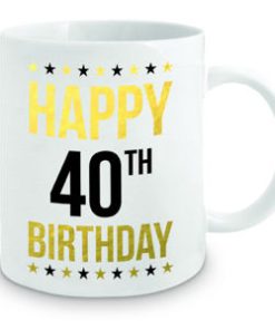 40th Gold Foil Birthday Mug
