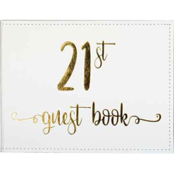 21st  Guest Book - White