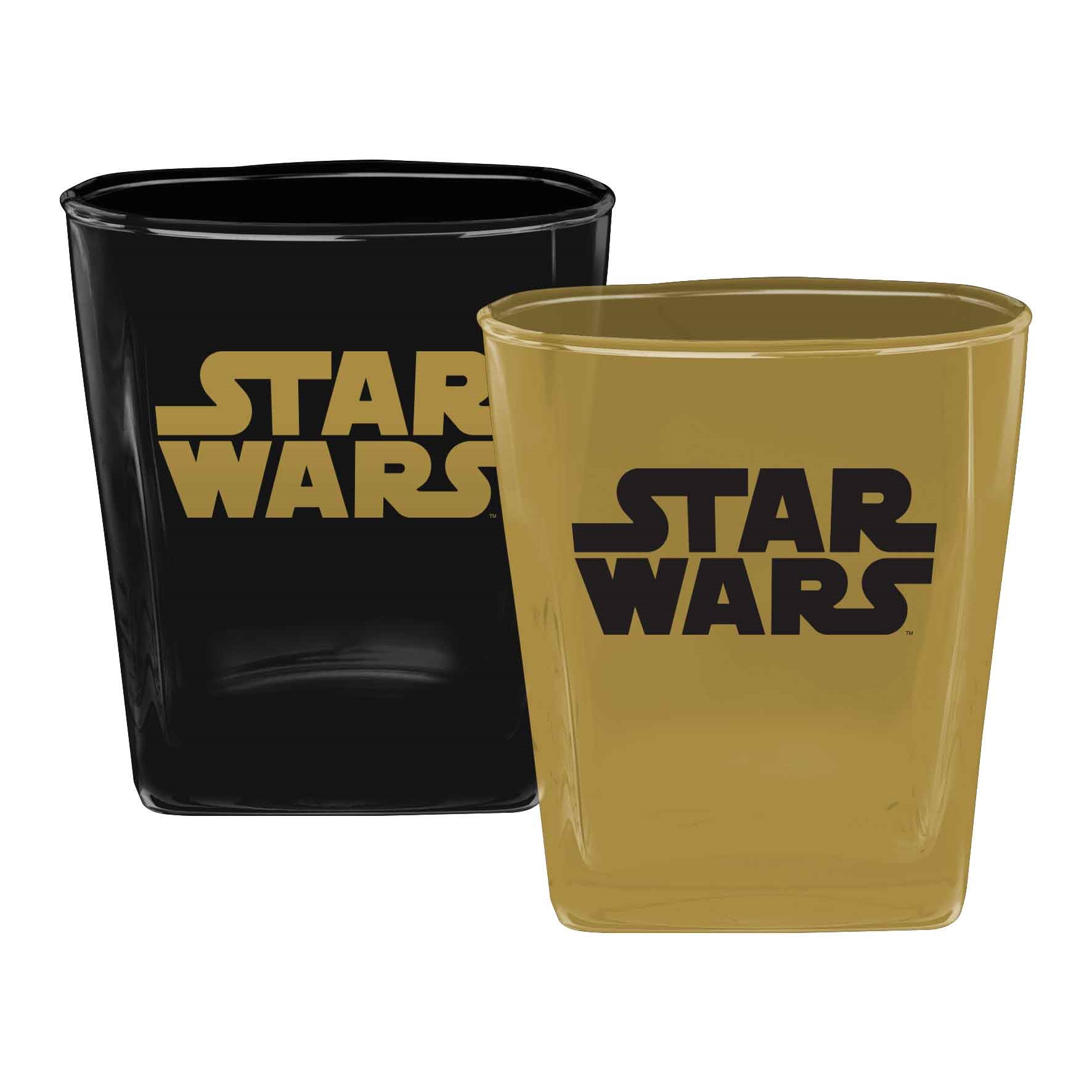 Star Wars Logo Square Metallic Glasses Set of 2