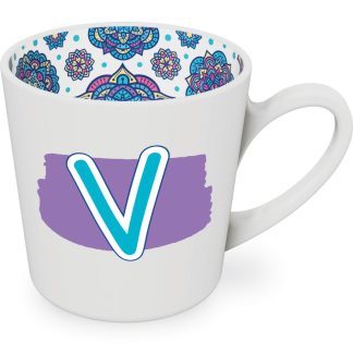 V motif mug female