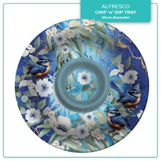 Melamine Chip n Dip Tray. 30.5cm round. Cheeky Wrens